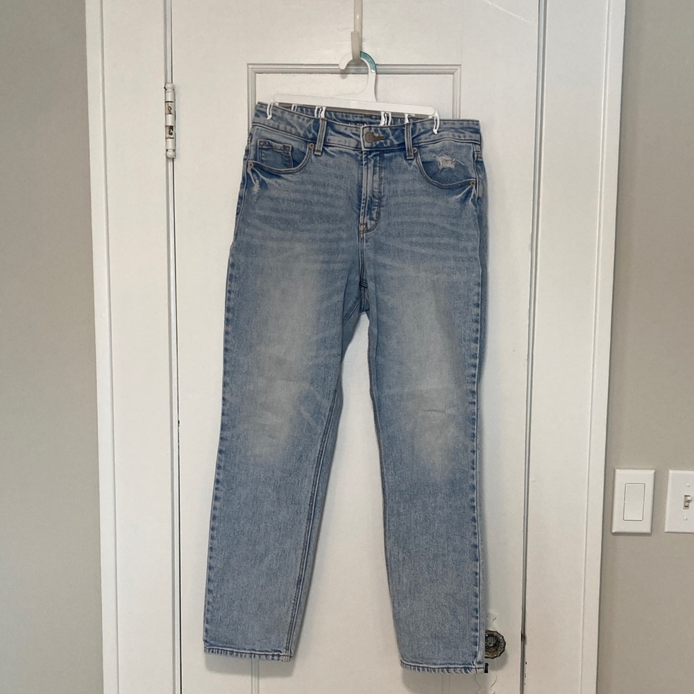 Old Navy Women's Light Blue Slim Straight High Rise Jeans